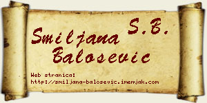 Smiljana Balošević vizit kartica